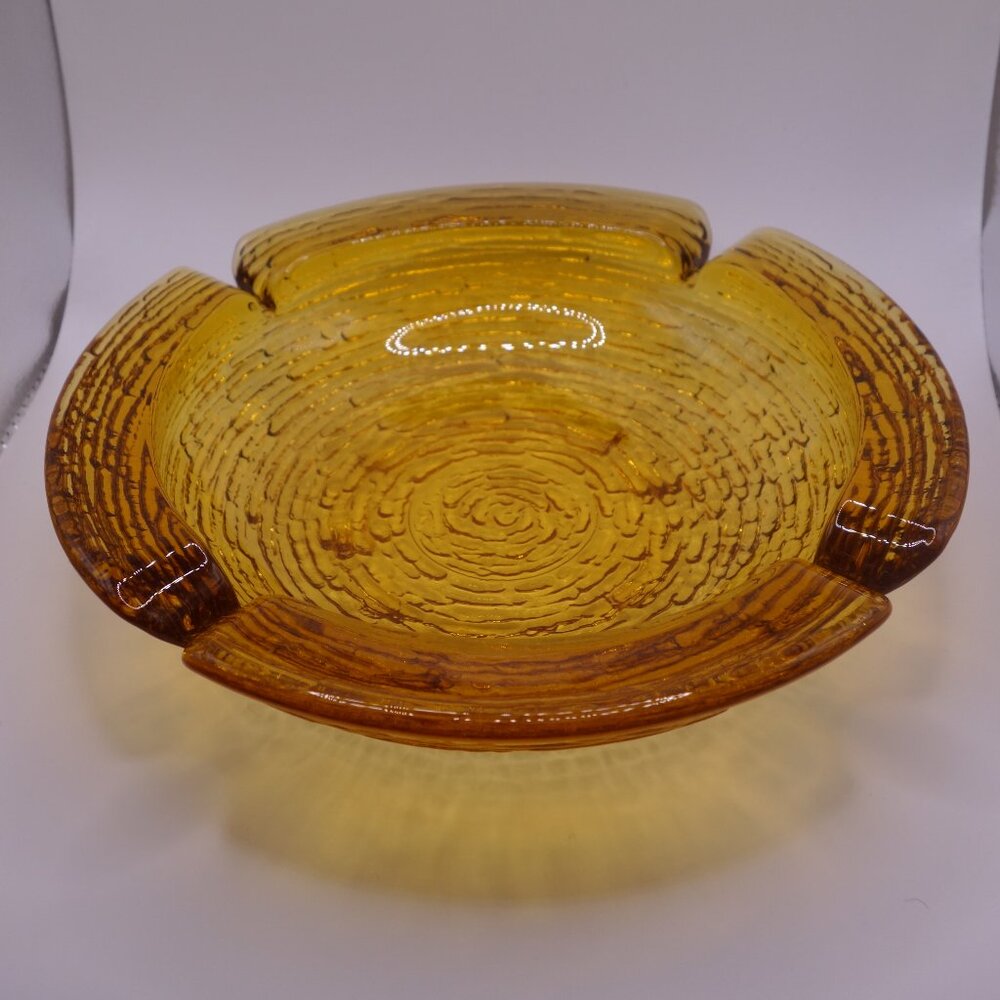 Amber Color Glass Ash Tray